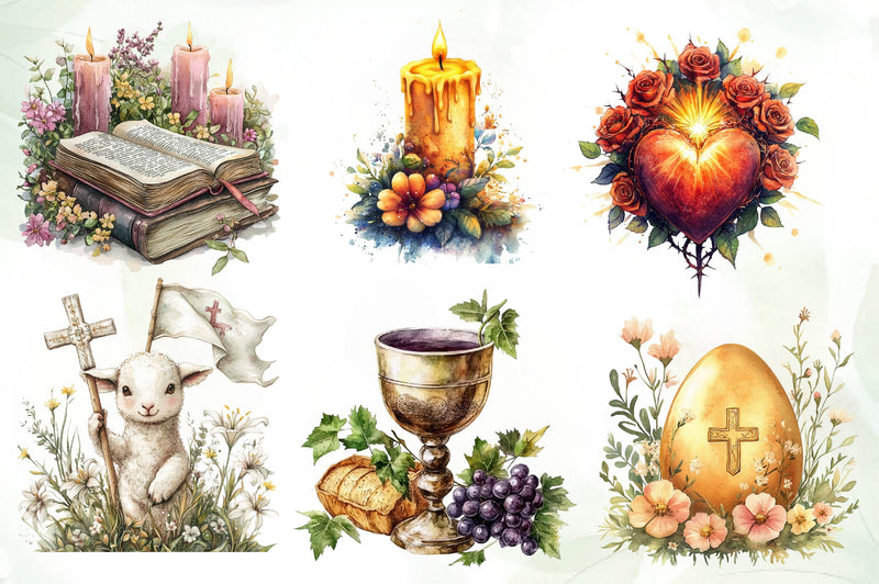 Antique Religious Easter Clipart Bundle - CraftNest - Digital Crafting and Art