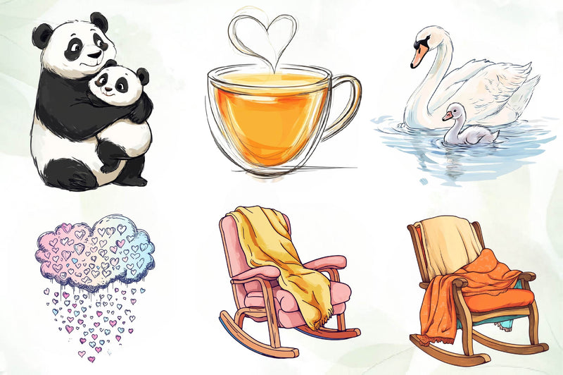 Soft & Warm Mothers Love Clipart Bundle - CraftNest - Digital Crafting and Art