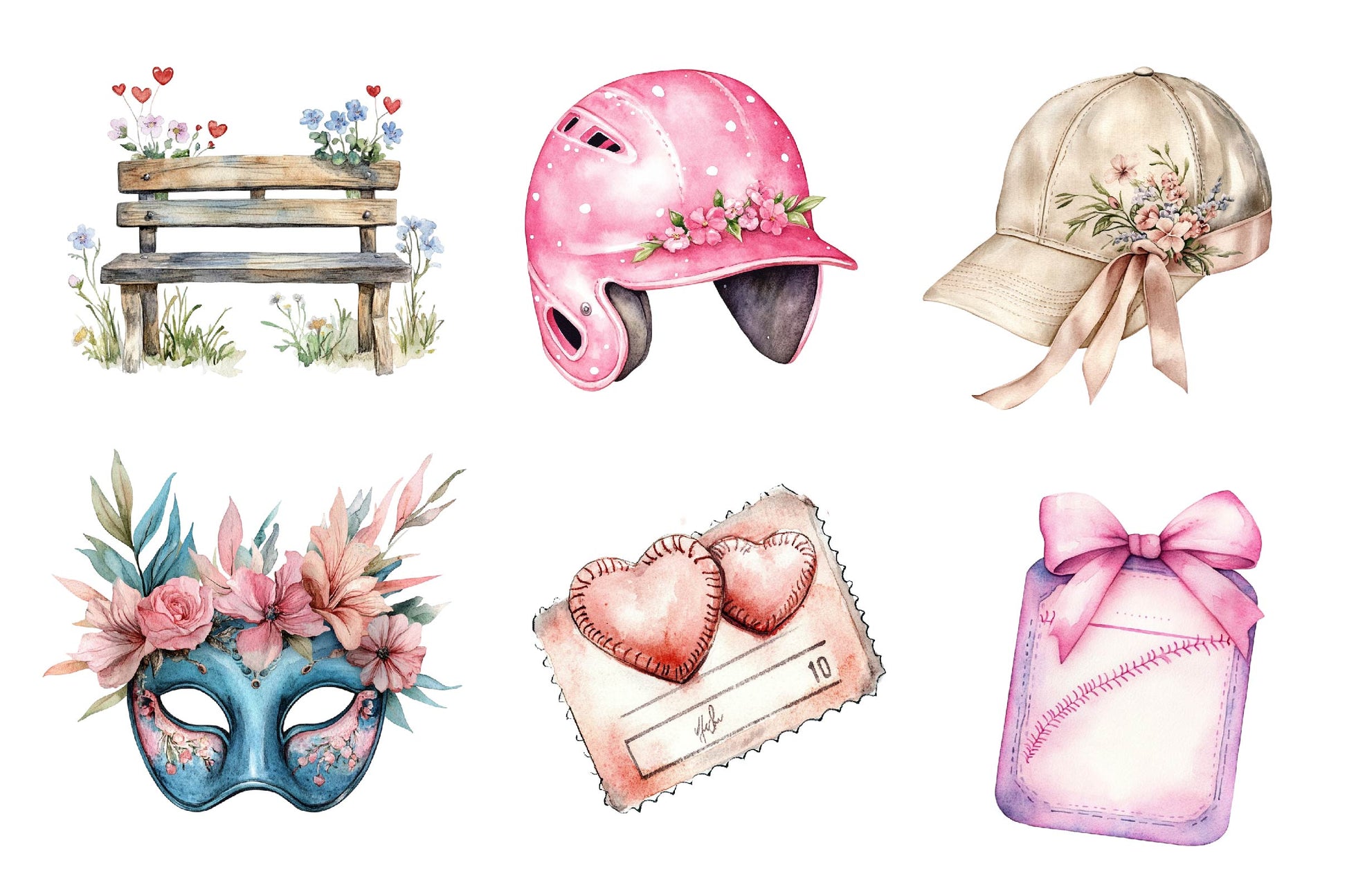 Coquette Baseball Clipart Bundle 1 - CraftNest - Digital Crafting and Art