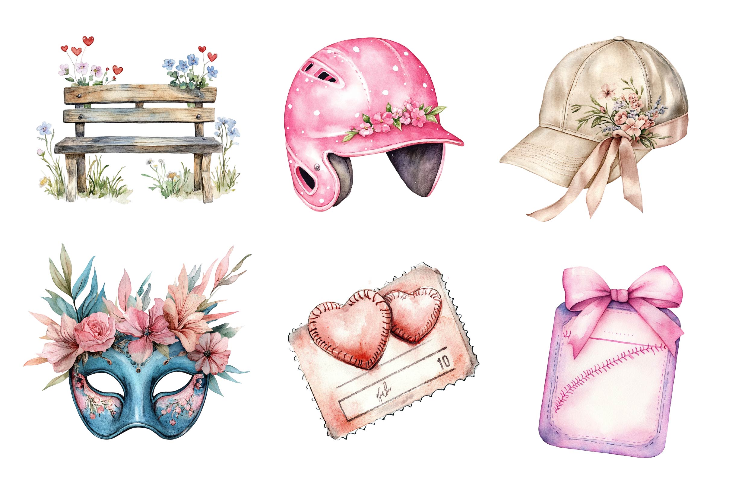 Coquette Baseball Clipart Bundle 1 - CraftNest - Digital Crafting and Art