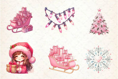 Cute Girly Christmas Clipart Bundle - CraftNest - Digital Crafting and Art