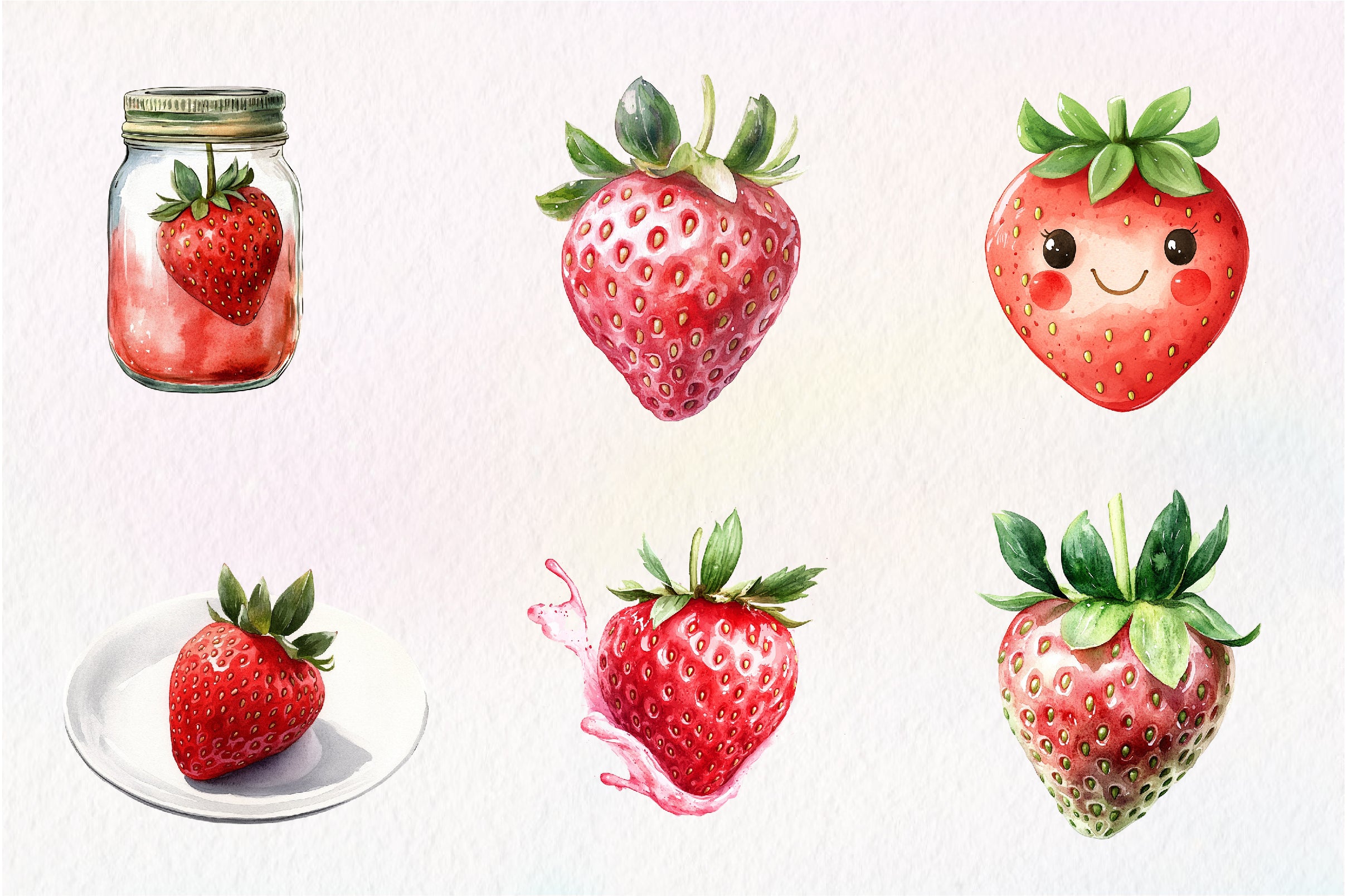 Strawberry Clipart Bundle - CraftNest - Digital Crafting and Art