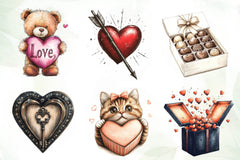 Hand Drawn Valentines Day Clipart Bundle - CraftNest - Digital Crafting and Art