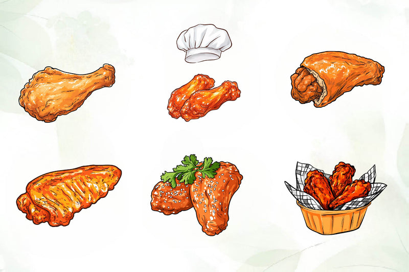 Buffalo Wing Clipart Bundle - CraftNest - Digital Crafting and Art