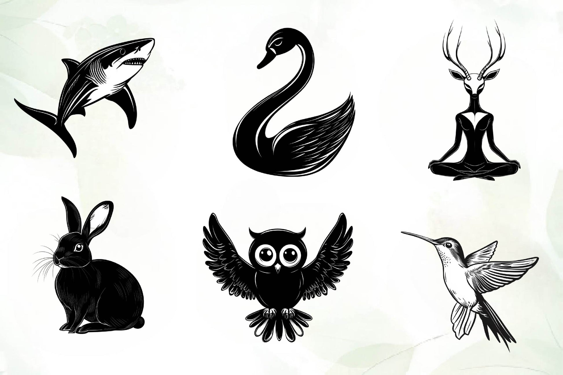 Black Animals Icon Clipart Bundle - CraftNest - Digital Crafting and Art