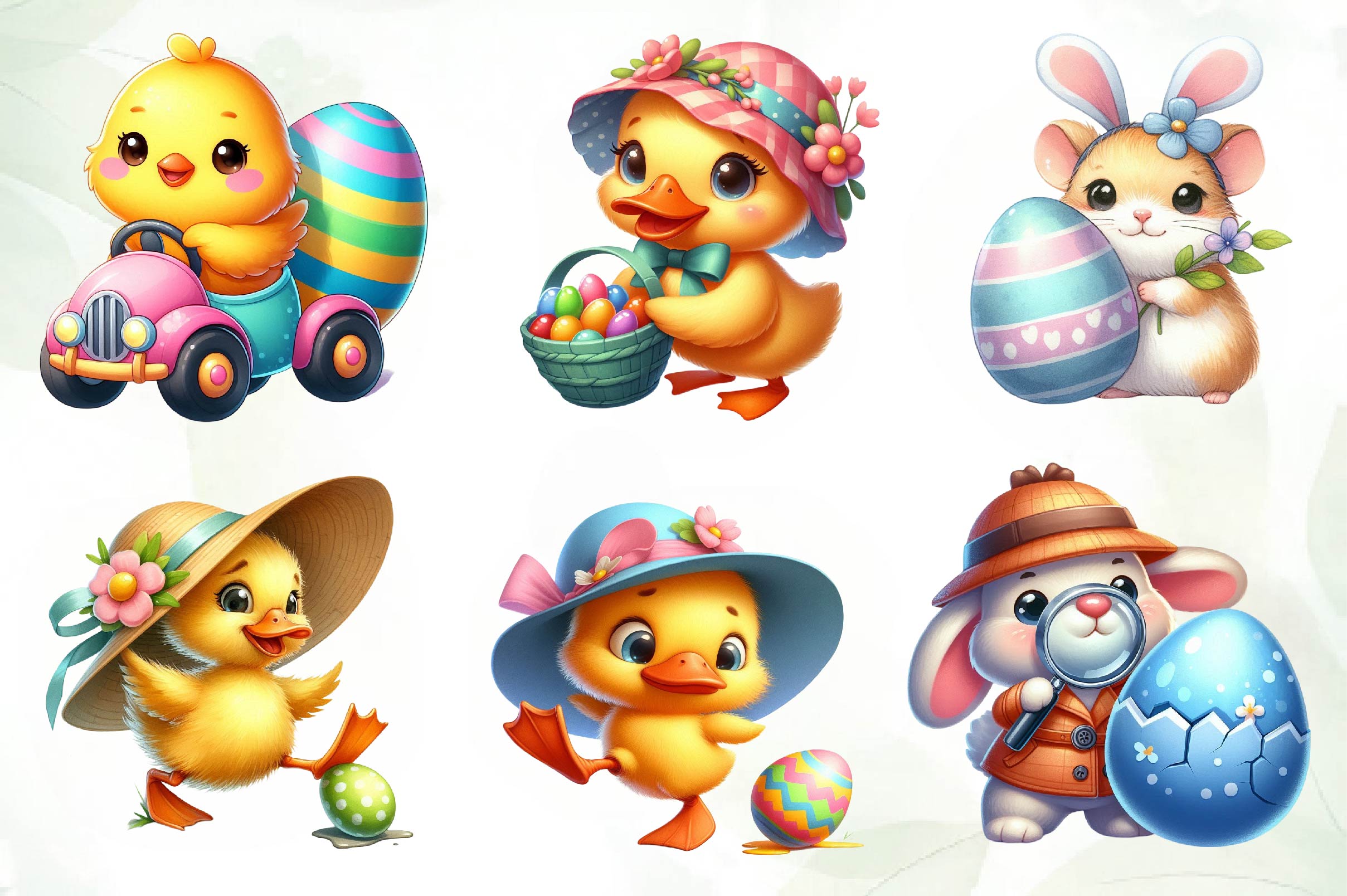 Easter Funny Clipart Bundle - CraftNest - Digital Crafting and Art