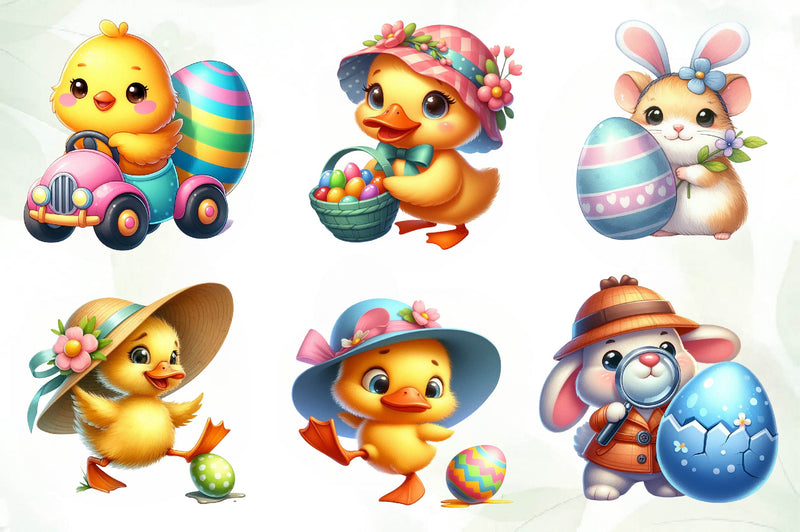 Easter Funny Clipart Bundle - CraftNest - Digital Crafting and Art