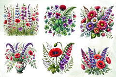 Wildflowers Clipart Bundle - CraftNest - Digital Crafting and Art