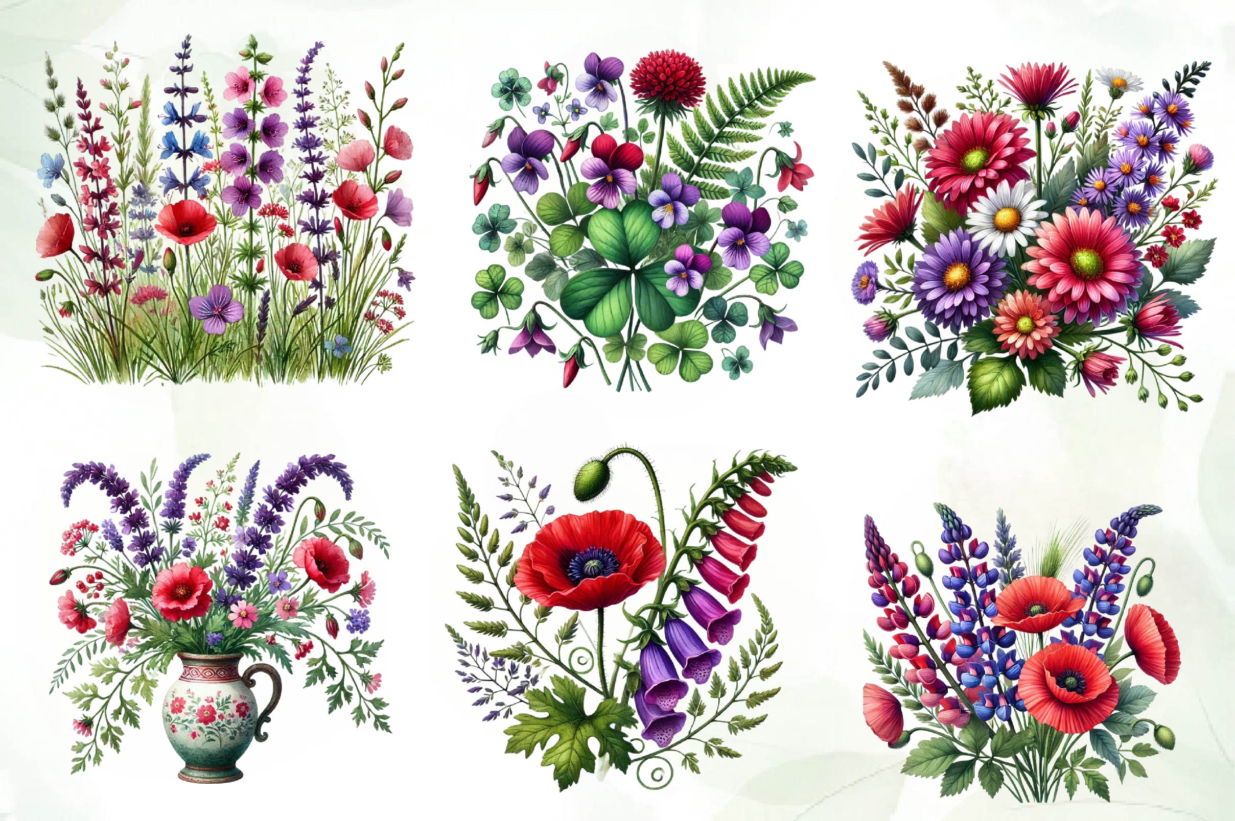 Wildflowers Clipart Bundle - CraftNest - Digital Crafting and Art