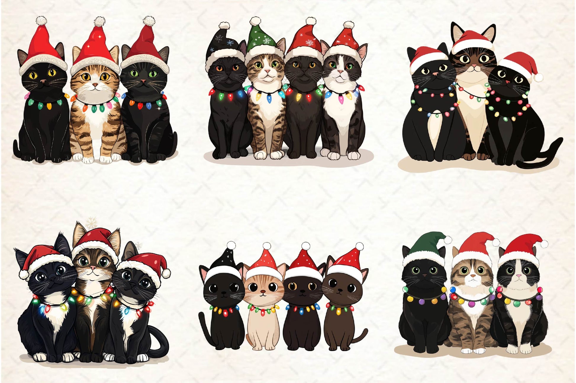 Christmas Black Cat Clipart Bundle 2 - CraftNest - Digital Crafting and Art