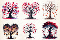Valentine Gothic Trees Clipart Bundle - CraftNest - Digital Crafting and Art