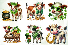 St Patrick S Cow Clipart Bundle - CraftNest - Digital Crafting and Art