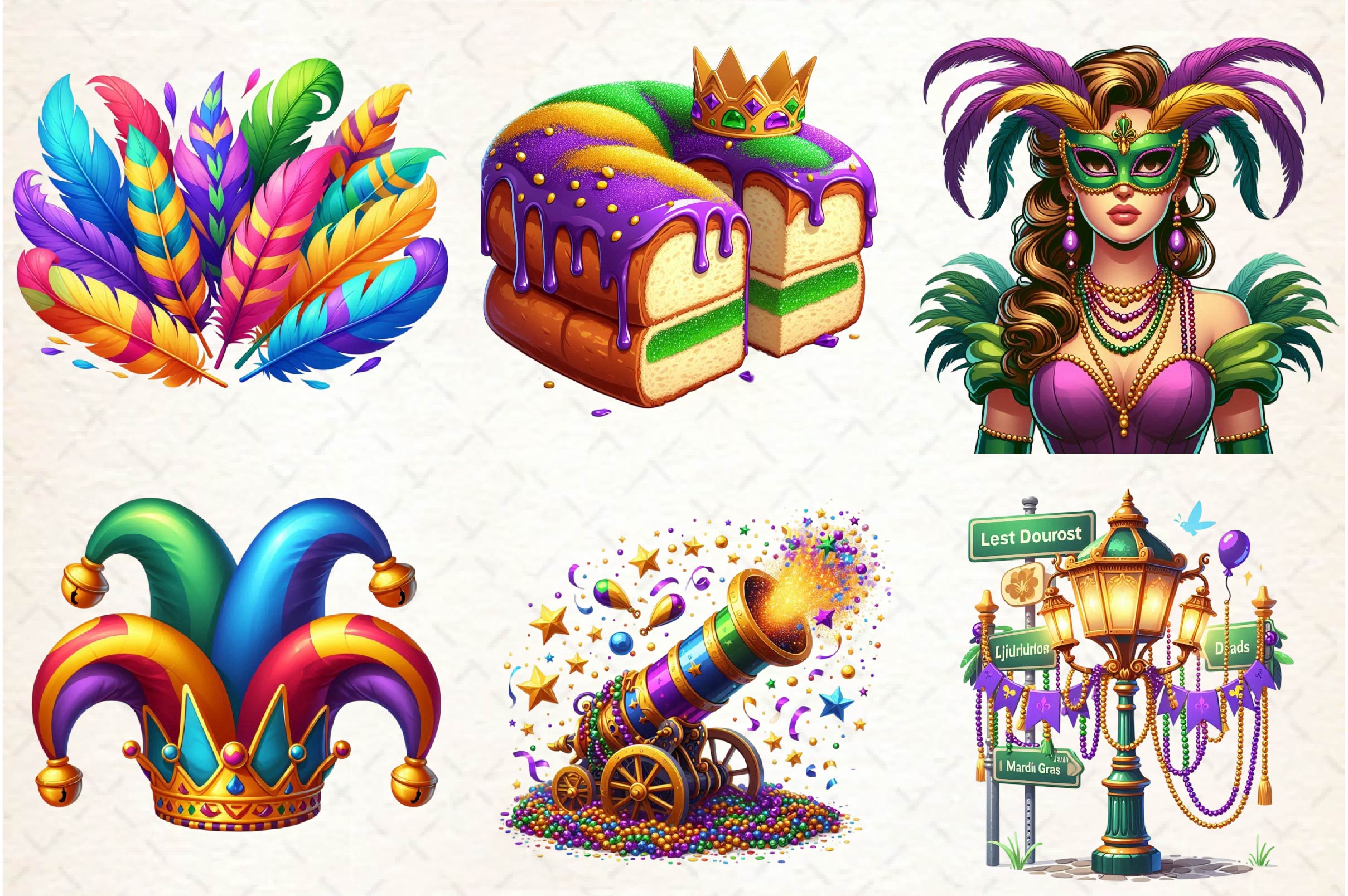 Mardi Gras Clipart Bundle 3 - CraftNest - Digital Crafting and Art