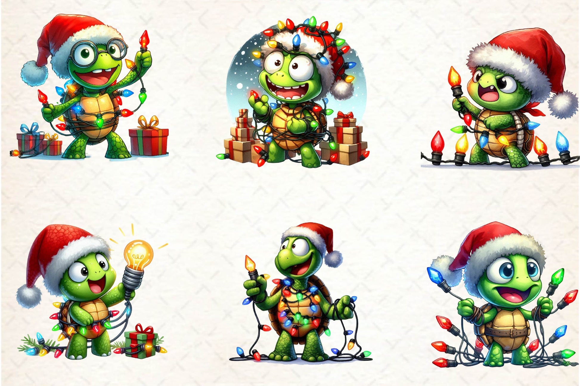 Christmas Funny Turtle Clipart Bundle - CraftNest - Digital Crafting and Art