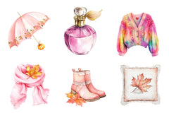 Cute Coquette Autumn Clipart Bundle - CraftNest - Digital Crafting and Art