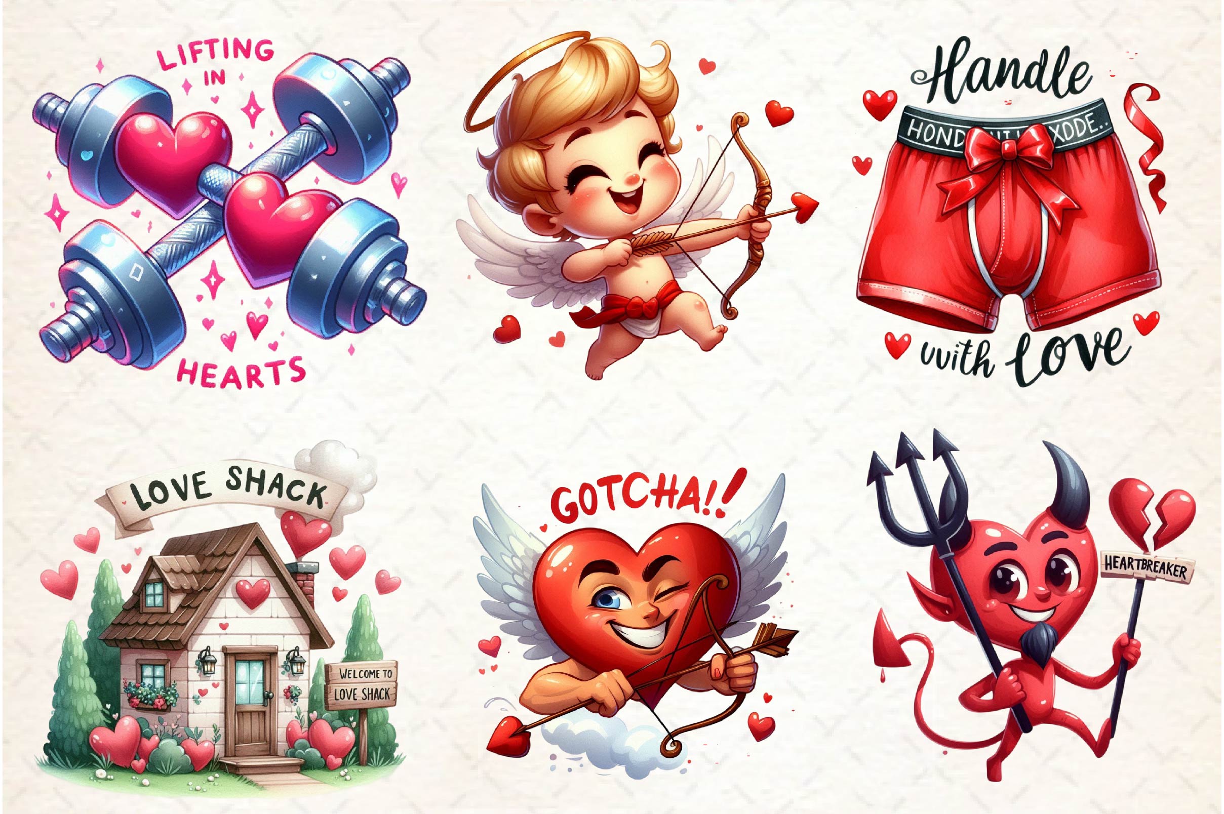Funny Sexy Valentine Clipart Bundle - CraftNest - Digital Crafting and Art