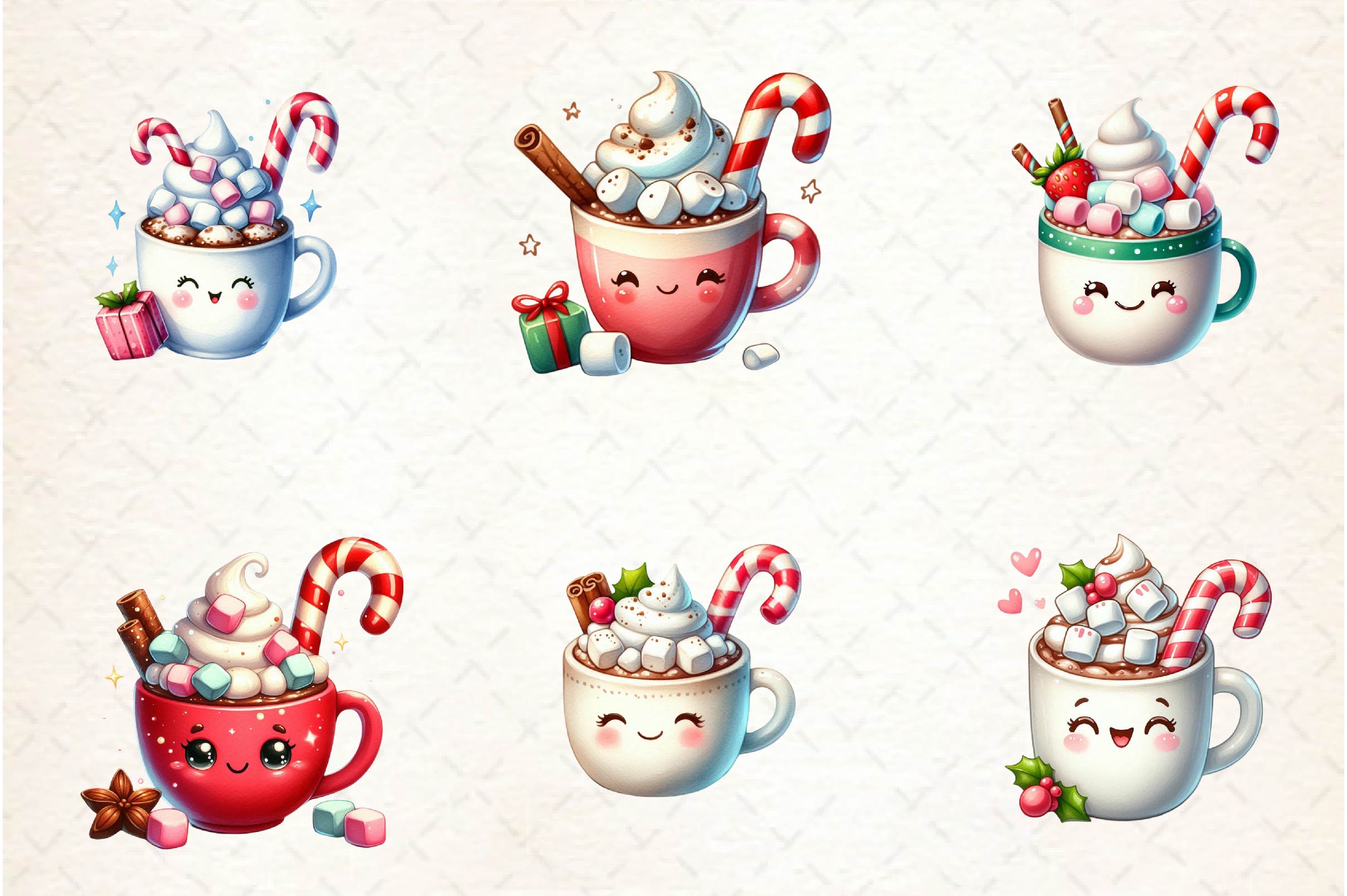 Cute Hot Cocoa Clipart Bundle - CraftNest - Digital Crafting and Art