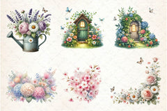 Spring Flower Garden Clipart Bundle - CraftNest - Digital Crafting and Art