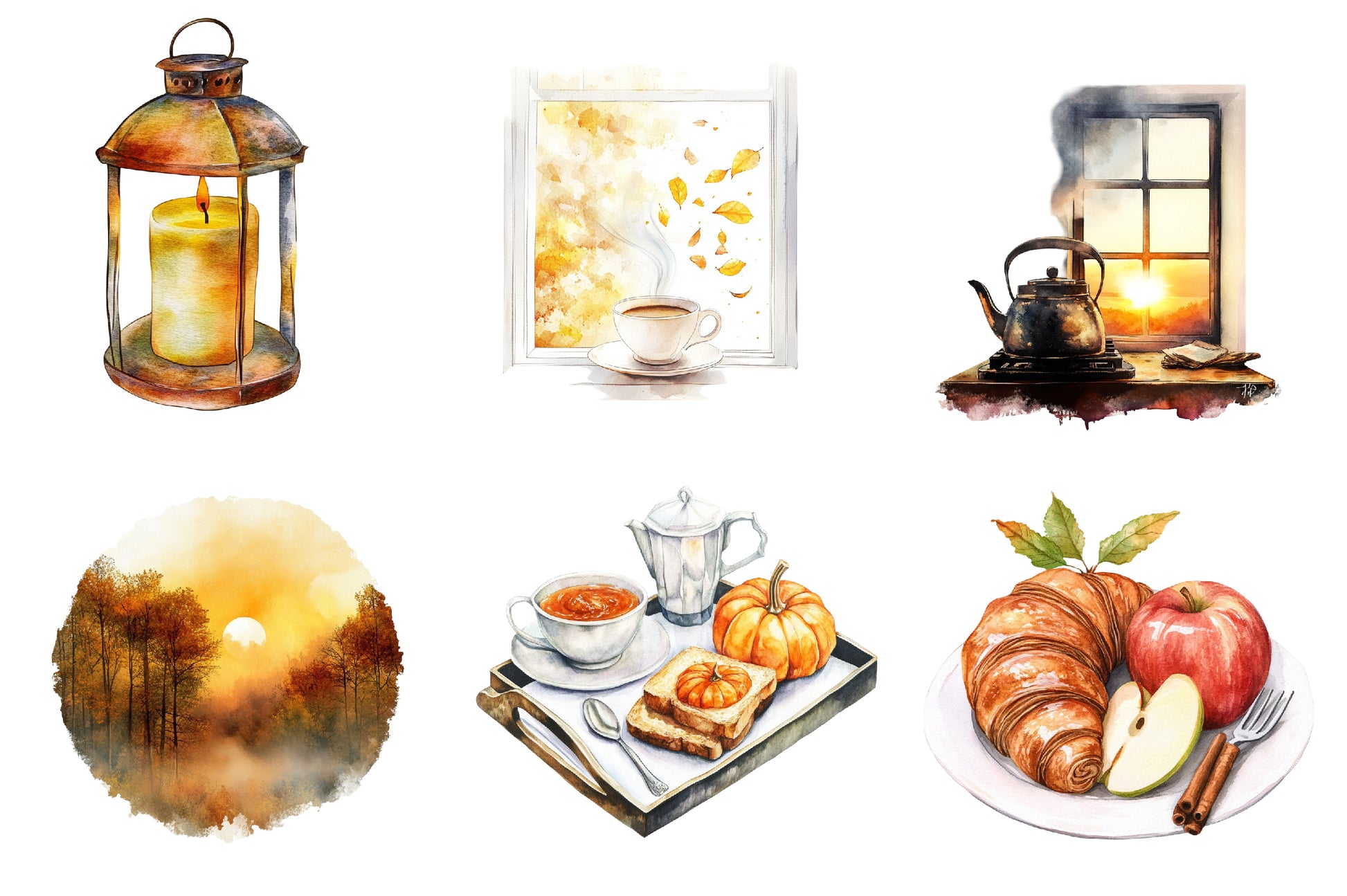 Morning And Fall Clipart Bundle - CraftNest - Digital Crafting and Art