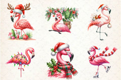 Funny Flamingo Christmas Flamingo Clipart Bundle - CraftNest - Digital Crafting and Art