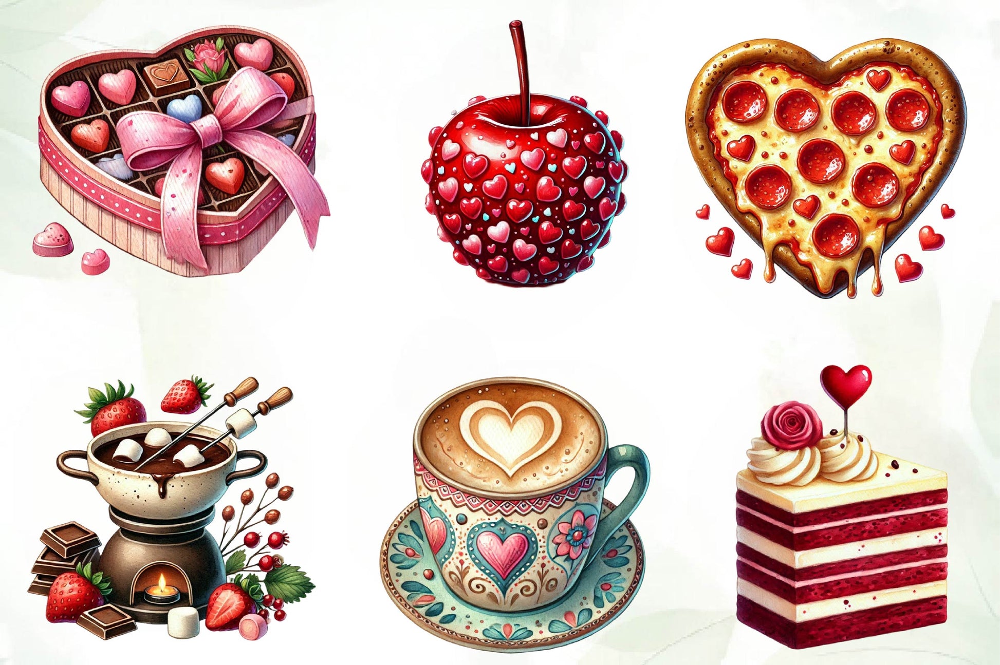 Valentines Day Food Clipart Bundle - CraftNest - Digital Crafting and Art
