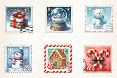 Christmas Stamps Clipart Bundle - CraftNest - Digital Crafting and Art