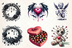 Creepy Valentines Clipart Bundle - CraftNest - Digital Crafting and Art