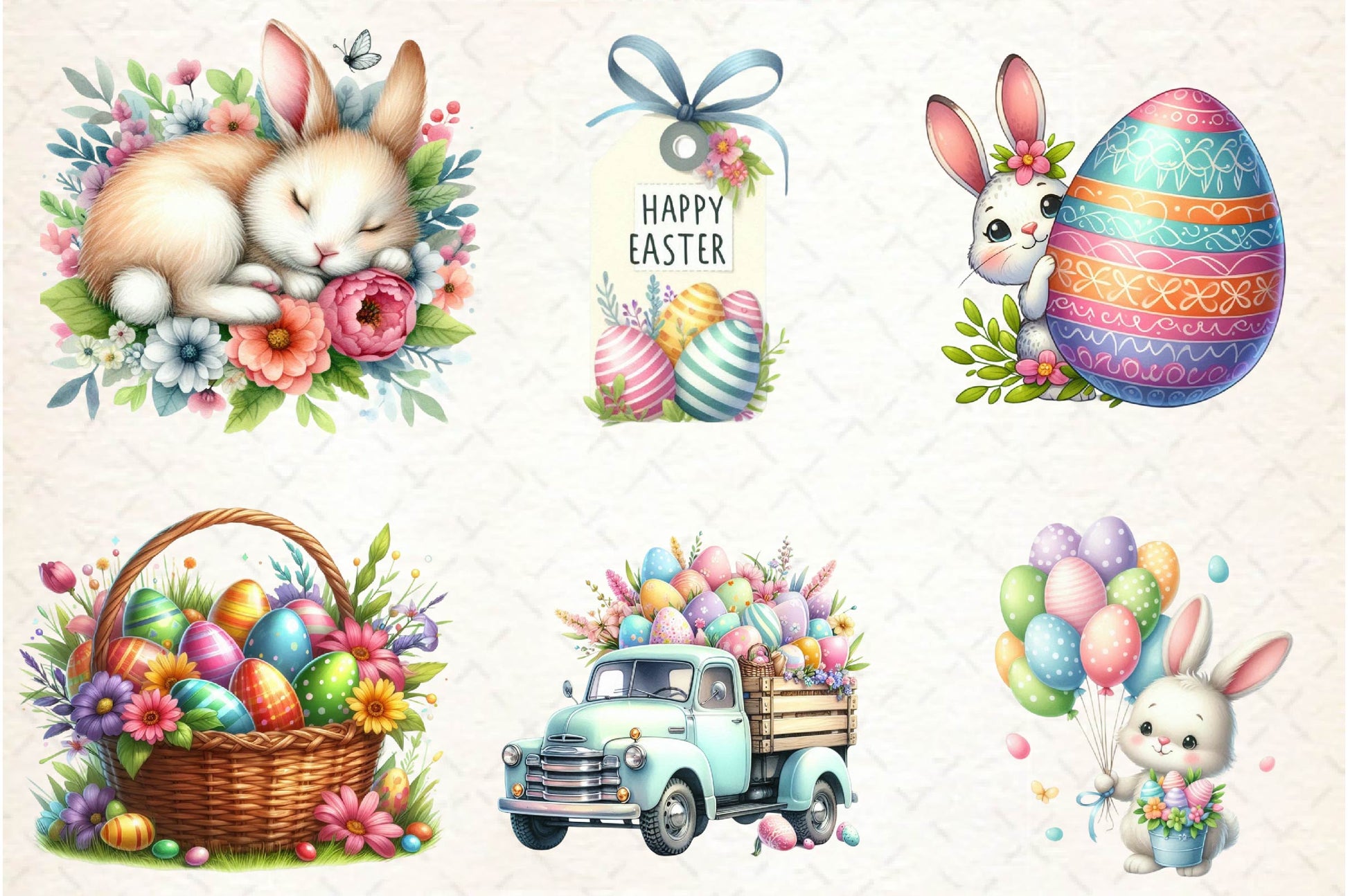 Cute Easter Day Clipart Bundle - CraftNest - Digital Crafting and Art