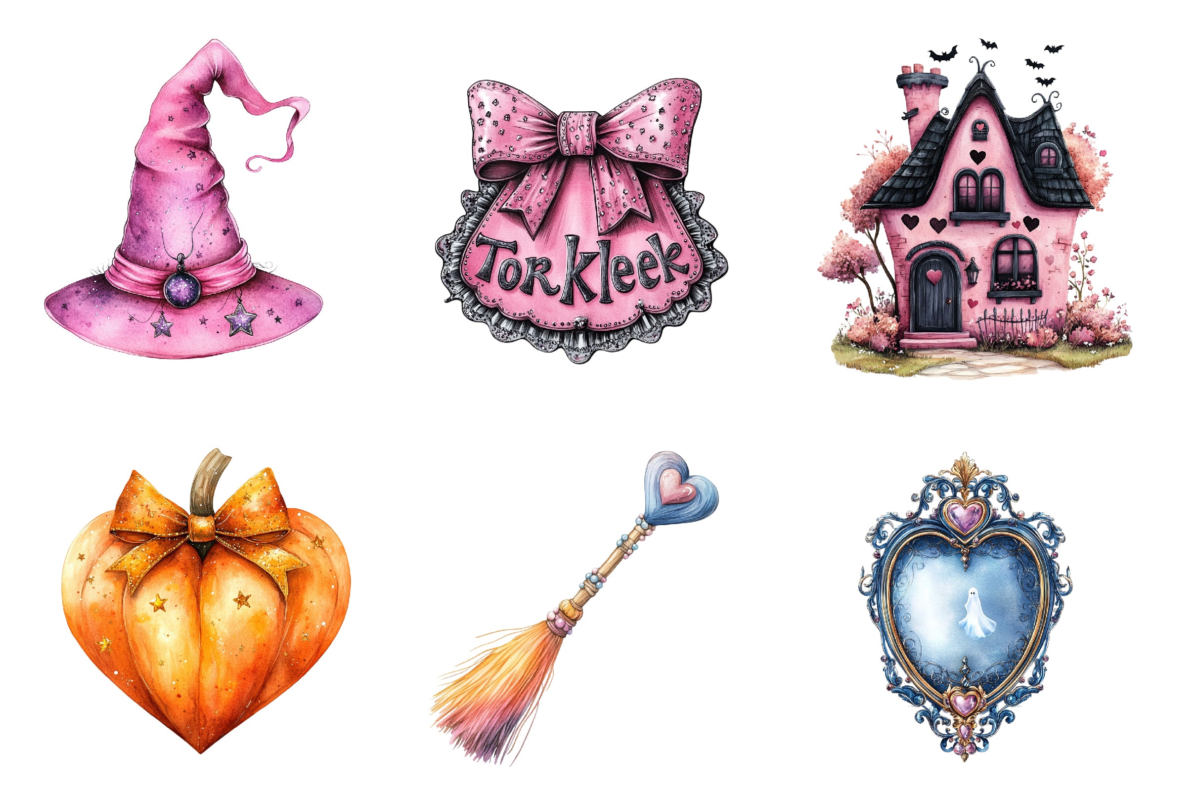 Charm Pink Halloween Clipart Bundle - CraftNest - Digital Crafting and Art