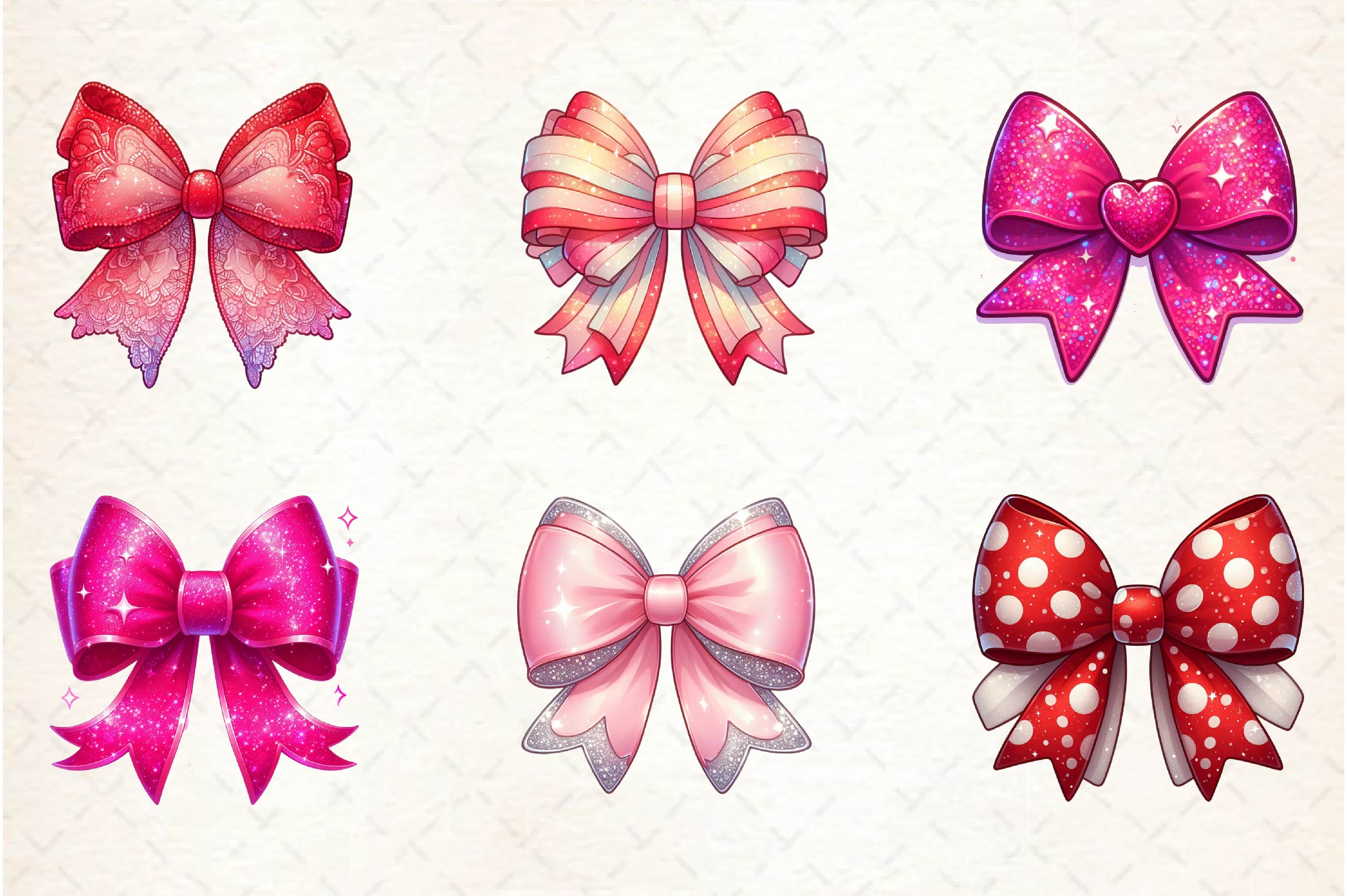 Coquette Valentine Bow Clipart Bundle 6 - CraftNest - Digital Crafting and Art