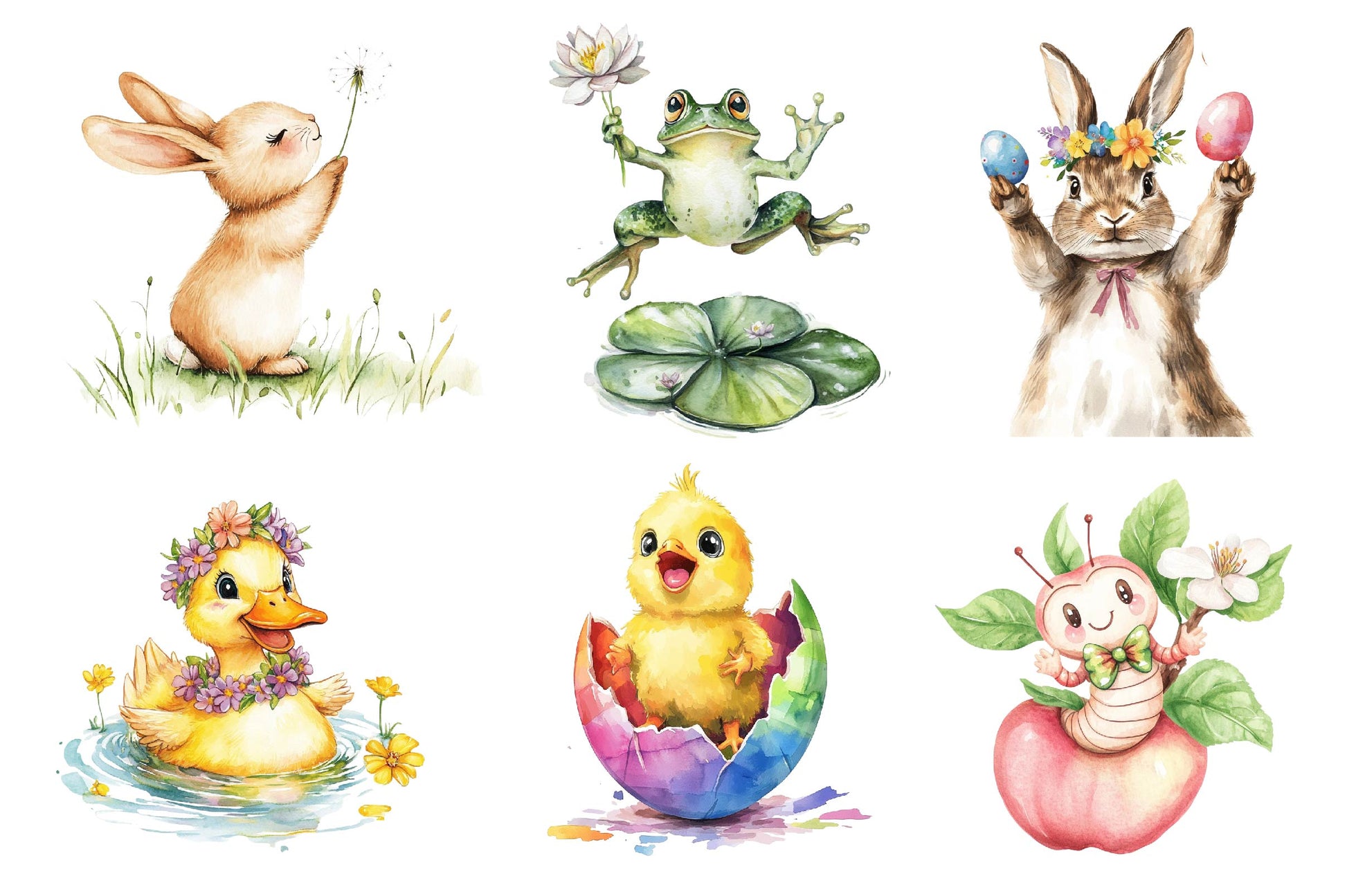 Funny Happy Spring Clipart Bundle - CraftNest - Digital Crafting and Art