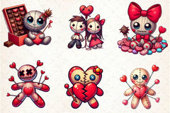 Valentines Day Voodoo Doll Clipart Bundle - CraftNest - Digital Crafting and Art