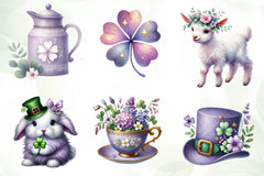 Pastel Purple St Patrick'S Clipart Bundle - CraftNest - Digital Crafting and Art