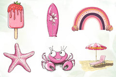 Pink Summer Clipart Bundle 1 - CraftNest - Digital Crafting and Art