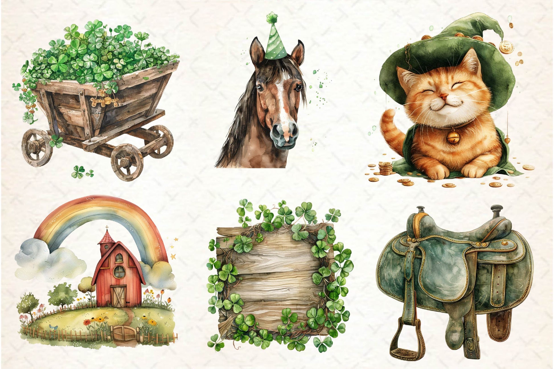 St Patrick's Day Farm Clipart Bundle - CraftNest - Digital Crafting and Art