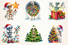 Christmas Skeleton Clipart Bundle 1 - CraftNest - Digital Crafting and Art