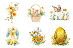 Marigold Easter Clipart Bundle - CraftNest - Digital Crafting and Art