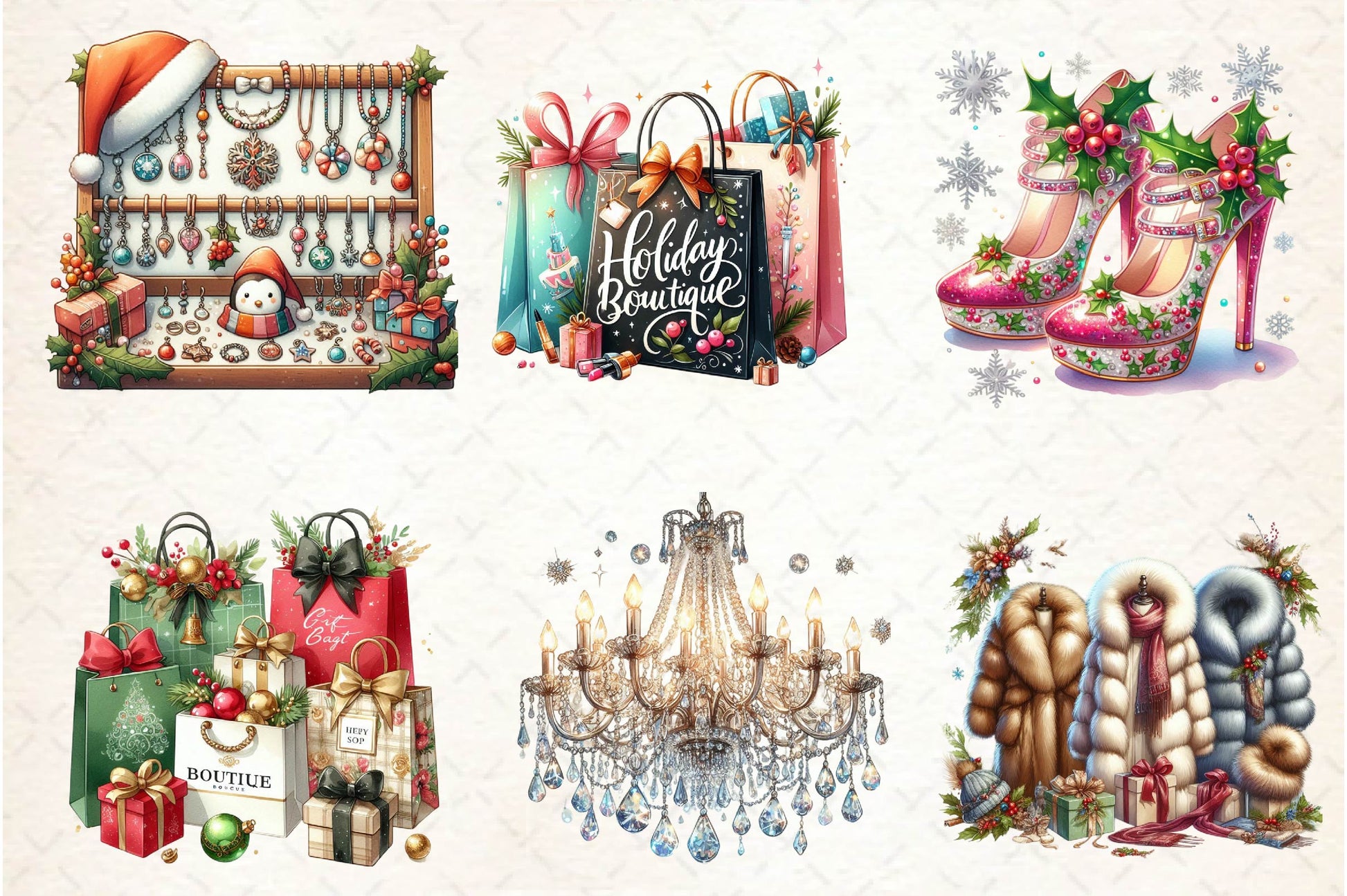 Fancy Holiday Boutique Clipart Bundle - CraftNest - Digital Crafting and Art