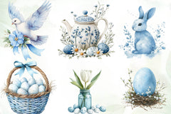 Neutral White Easter Clipart Bundle - CraftNest - Digital Crafting and Art