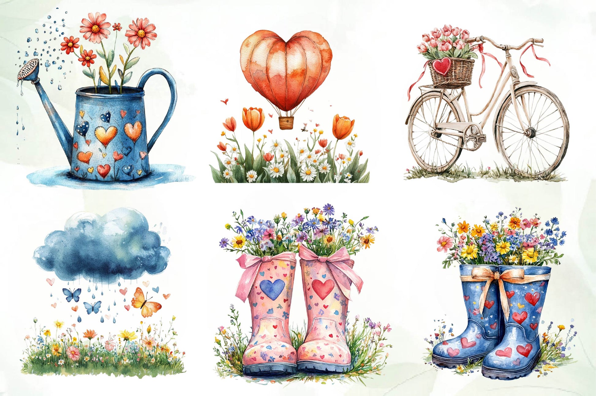 Cozy Romantic Spring Clipart Bundle - CraftNest - Digital Crafting and Art