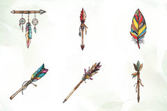Rustic Boho Feathers & Arrows Clipart Bundle - CraftNest - Digital Crafting and Art