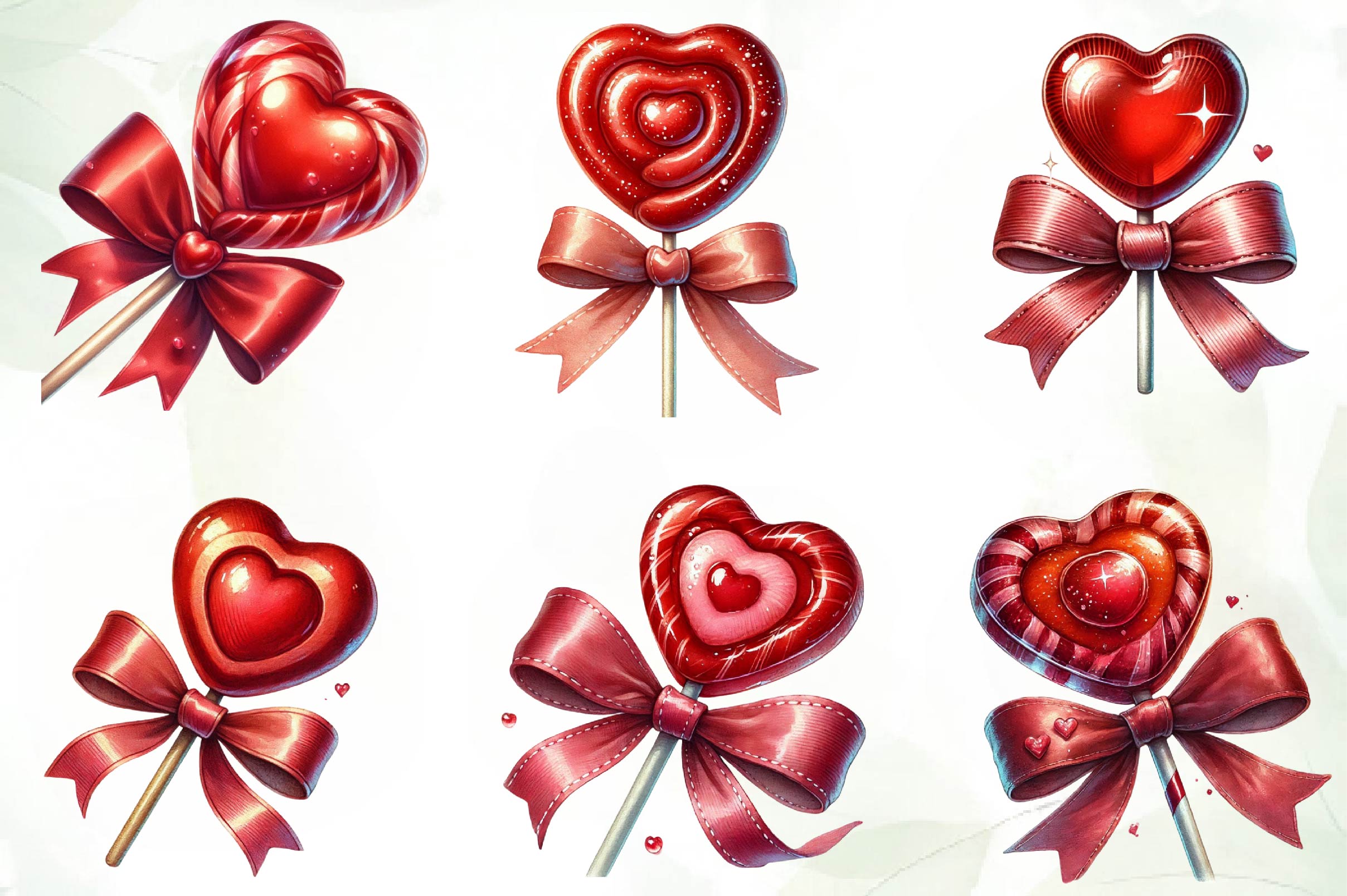 Valentine's Lollipop Clipart Bundle - CraftNest - Digital Crafting and Art