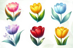 Spring Tulips Clipart Bundle - CraftNest - Digital Crafting and Art