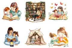 Happy Mothers Day Reading Clipart - CraftNest - Digital Crafting and Art