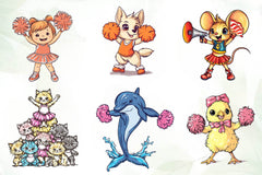 Cute Cheerleader Clipart Bundle - CraftNest - Digital Crafting and Art