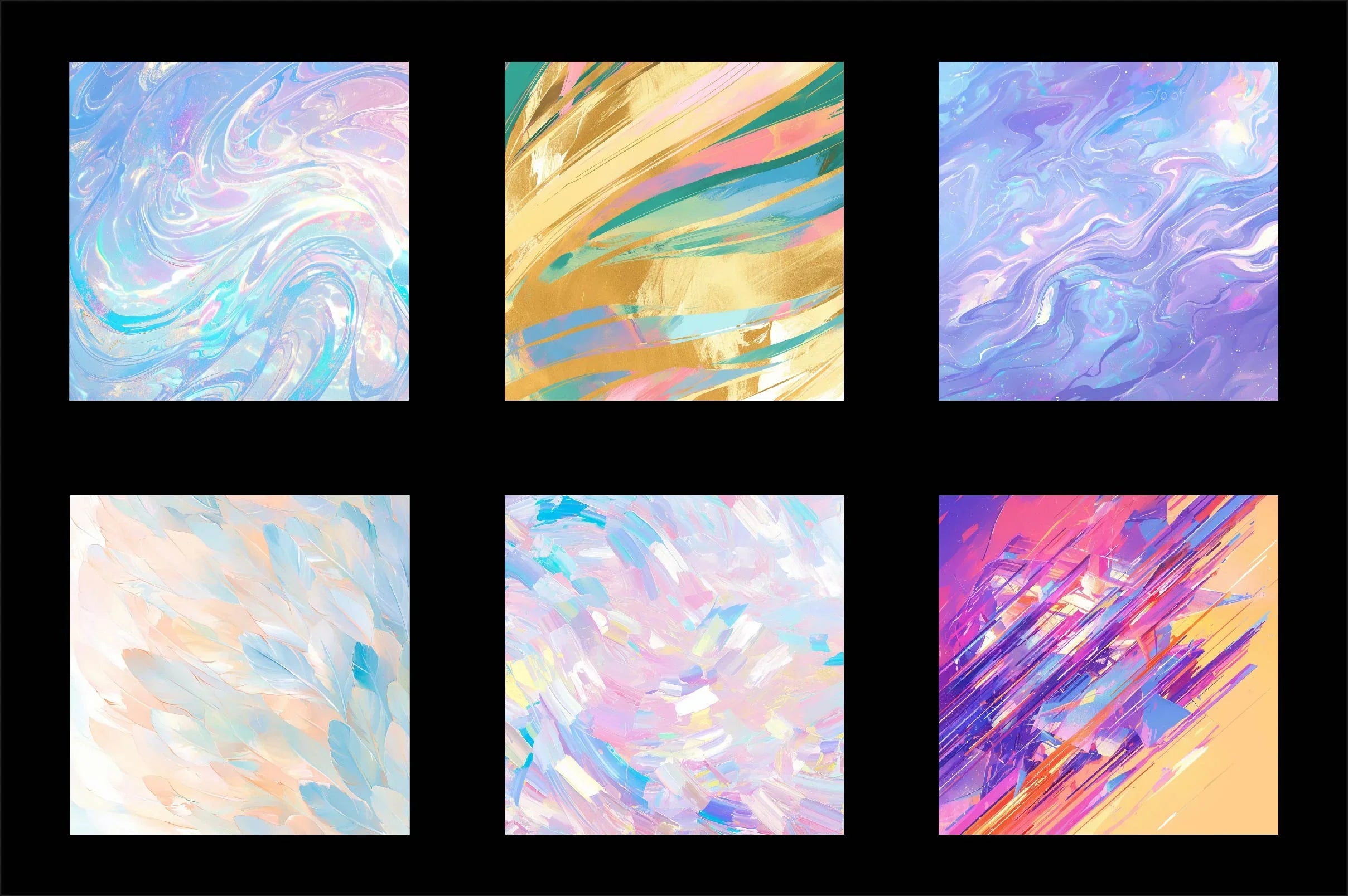 Iridescent Brush Strokes Digital Paper - CraftNest - Digital Crafting and Art