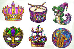 Round Stained Glass Mardi Gras Clipart Bundle - CraftNest - Digital Crafting and Art
