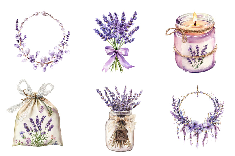 Lavender Mothers Day Clipart Bundle - CraftNest - Digital Crafting and Art