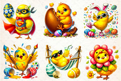 Easter Funny Chick Clipart Bundle - CraftNest - Digital Crafting and Art