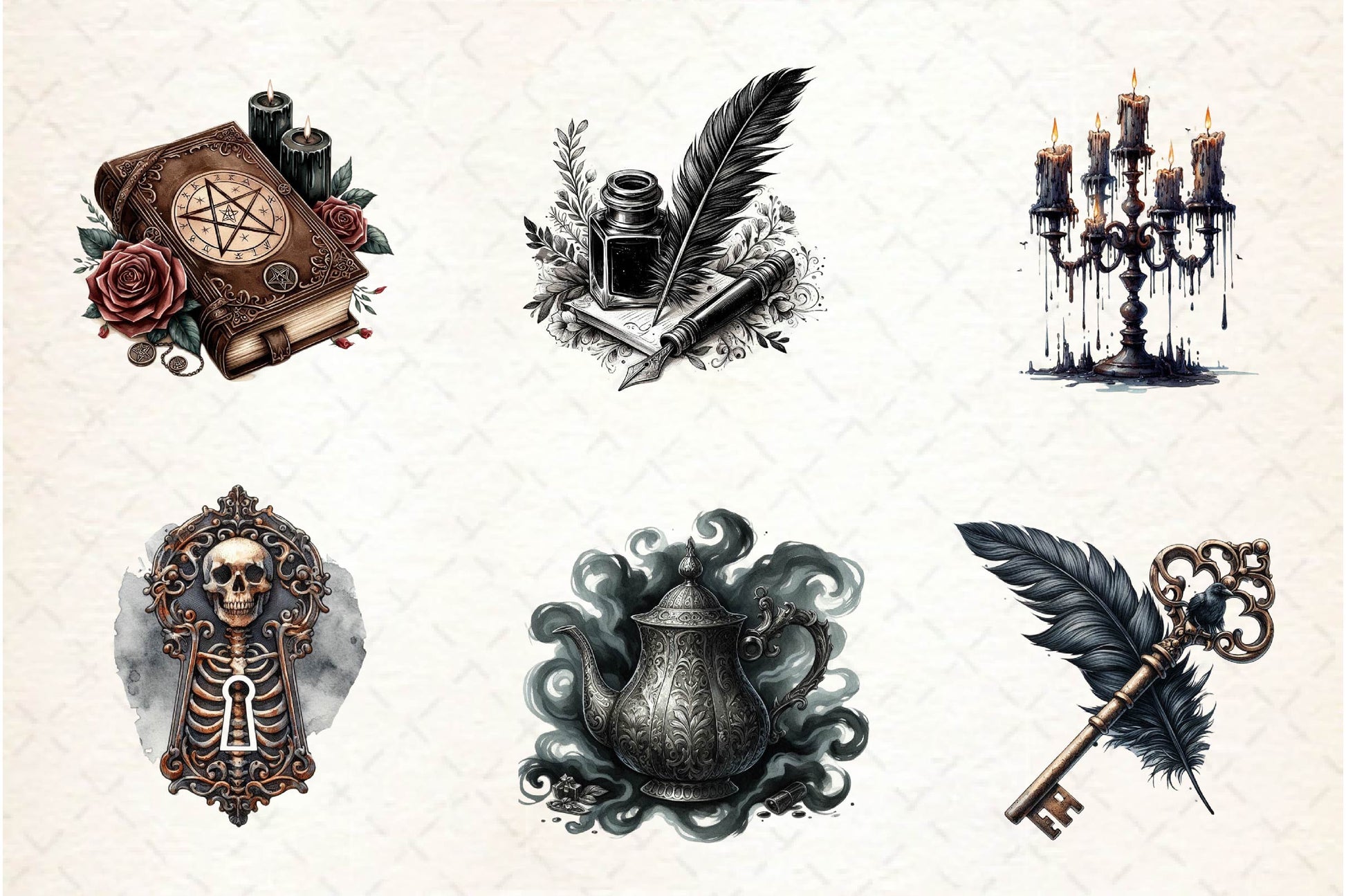 Antique Gothic Clipart Bundle - CraftNest - Digital Crafting and Art